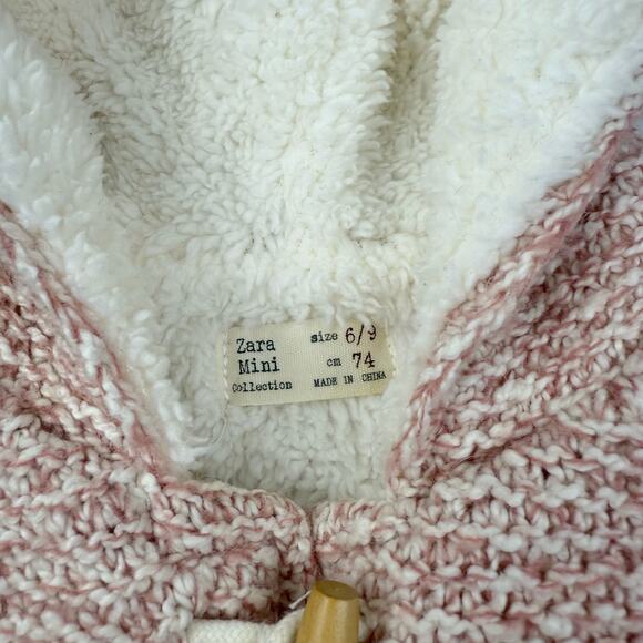 Zara Pink Cozy Hooded Sweater - Picture 3 of 5